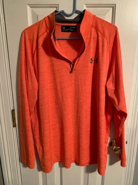 Under Armour Men’s Orange 1/4 Zip Performance Pullover